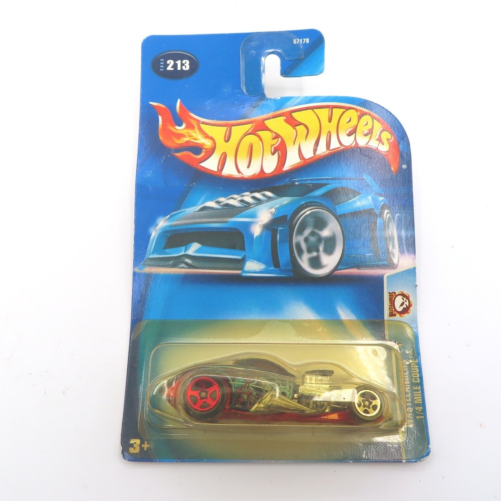Hot Wheels 2003 Wastelanders 1/4 Mile Coupe Red 213 Diecast Car New Sealed